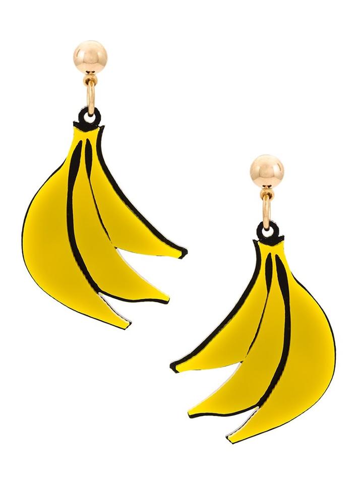 Serpui 'banana' Earrings, Women's, Yellow/orange