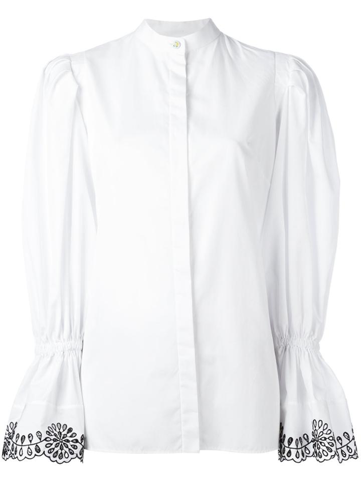 Alexander Mcqueen Peplum Sleeve Shirt - White