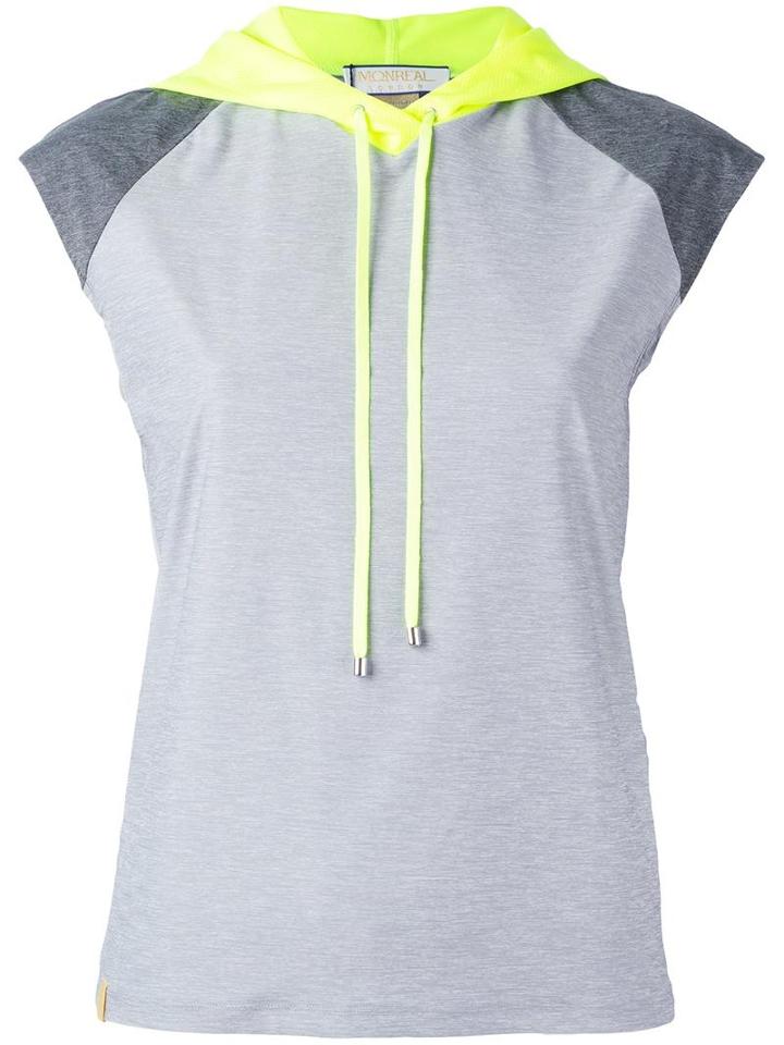 Monreal London Sleeveless Performance Hoodie, Women's, Size: Small, Grey, Polyamide/polyester/spandex/elastane