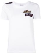 Red Valentino Patch Crew Neck T-shirt, Women's, Size: Small, White, Cotton