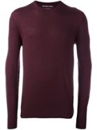 Michael Kors Crew Neck Pullover, Men's, Size: Large, Pink/purple, Merino