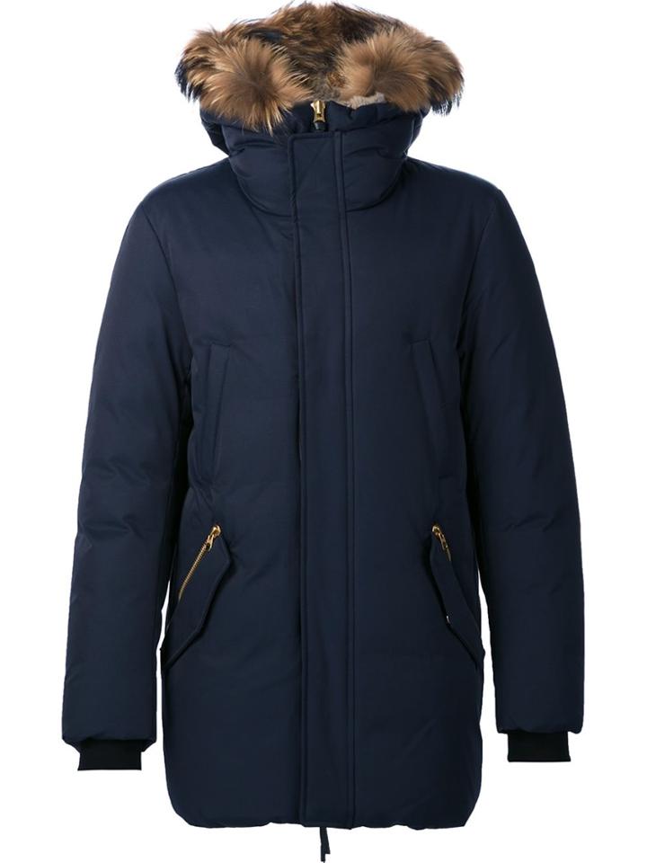 Mackage 'edward' Faux-fur Hood Parka - Blue