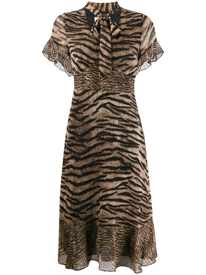 Michael Michael Kors Tie-neck Dress - Brown