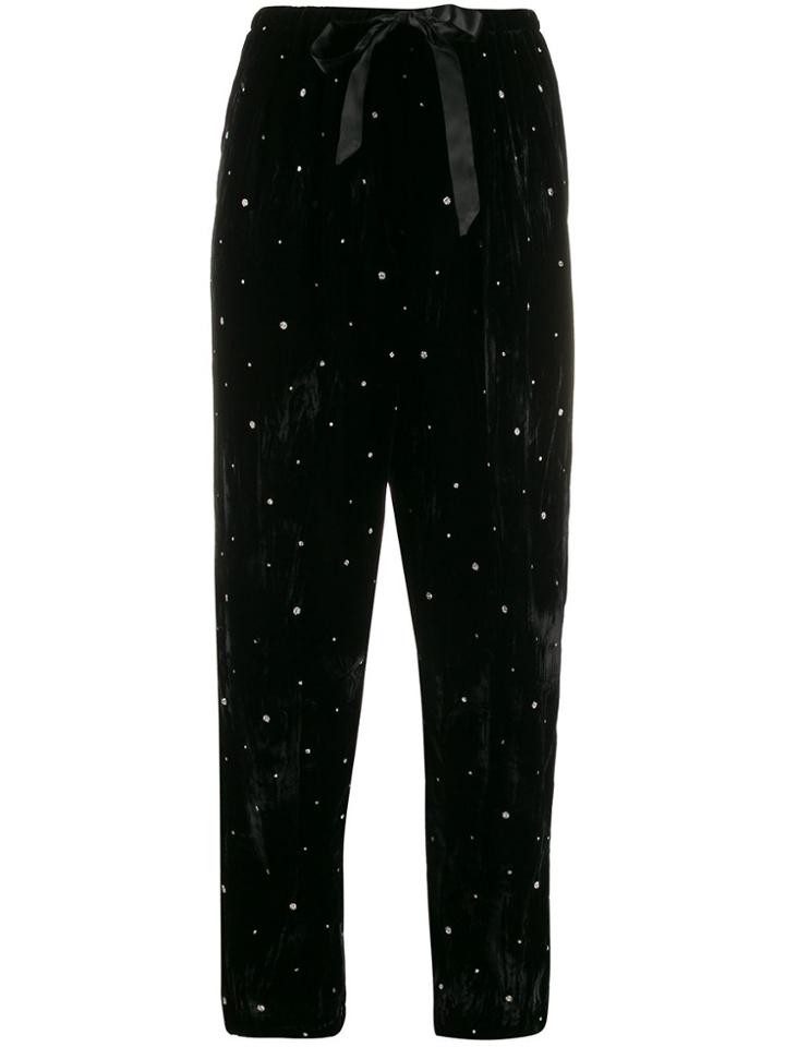 Forte Forte My Pants Velvet Cropped Trousers - Black