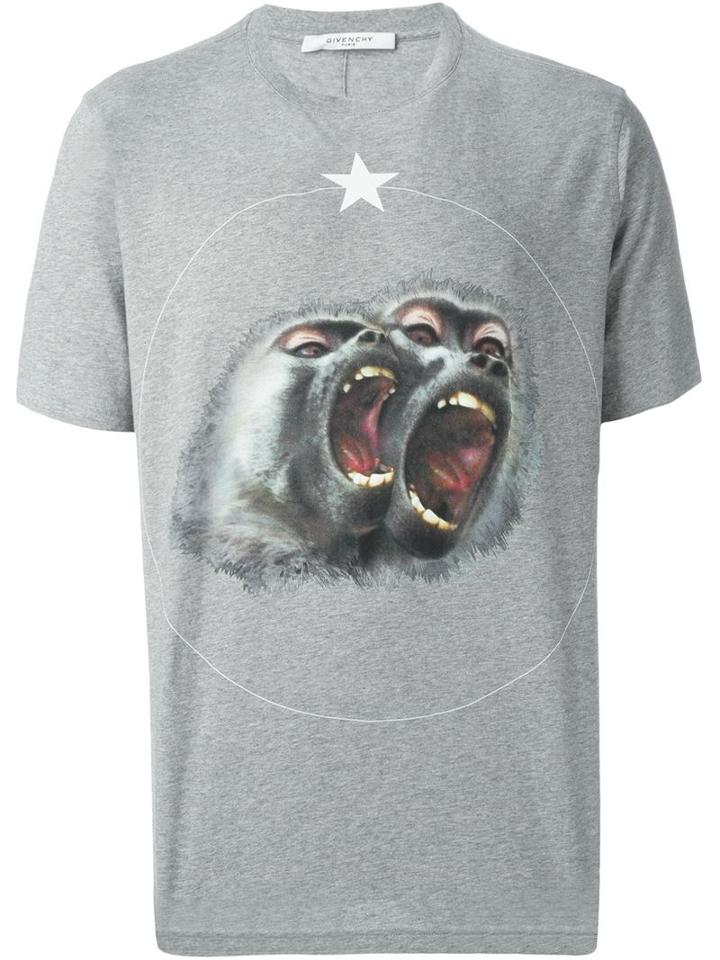 Givenchy Baboon Print T-shirt, Women's, Size: Small, Grey, Cotton