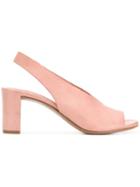 Del Carlo Slingback Block Heel Sandals - Pink