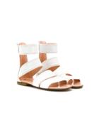 Elisabetta Franchi La Mia Bambina Teen Strappy Design Sandals - White
