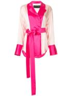 Michael Lo Sordo Colour Block Belted Jacket - Pink