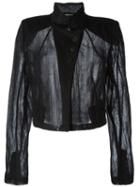 Ann Demeulemeester Sheer Jacket, Women's, Size: 40, Black, Cotton/nylon/rayon