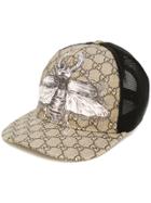 Gucci Insect Print Gg Supreme Baseball Hat - Nude & Neutrals