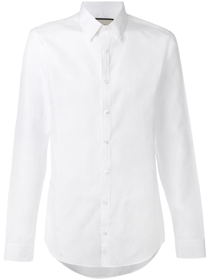 Gucci Star And Bee Embroidered Shirt - White