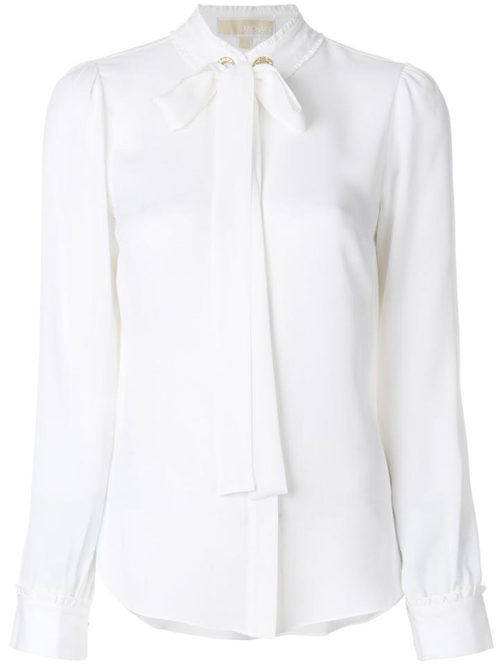 Michael Michael Kors Pussy Bow Blouse - White