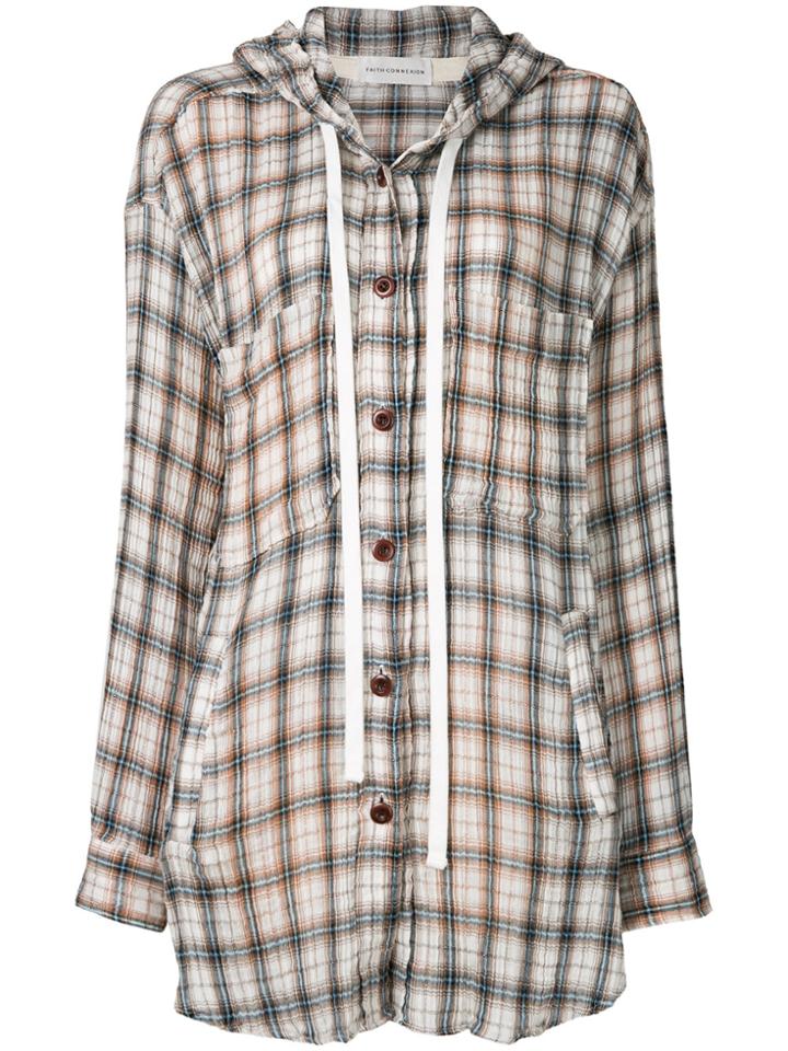 Faith Connexion Mid-length Plaid Jacket - Brown