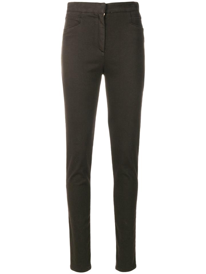 Balmain High Waisted Trousers - Brown