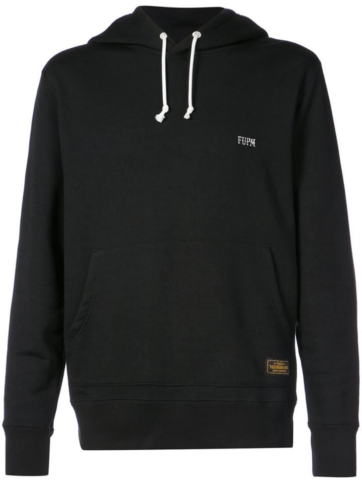 Neighborhood Back Embroidered Hoodie - Black