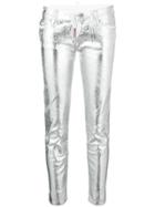 Dsquared2 Metallic Skinny Jeans - Silver