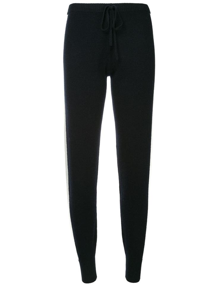 Madeleine Thompson Side Stripe Track Pants - Black
