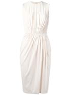 Givenchy Gathered Detail Shift Dress - Pink & Purple