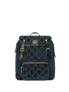 Gucci Small Gg Pattern Backpack - Blue