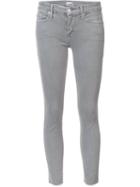 Mother Cropped Skinny Jeans, Women's, Size: 25, Grey, Cotton/polyester/spandex/elastane