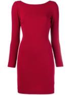 Blanca Longsleeved Fitted Dress - Red