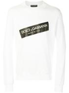 Dolce & Gabbana Logo Printed Sweatshirt - White