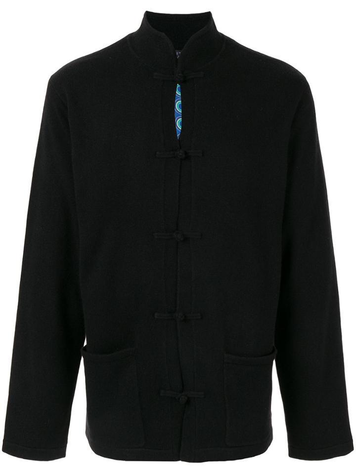 Shanghai Tang Mandarin-collar Cardigan - Black