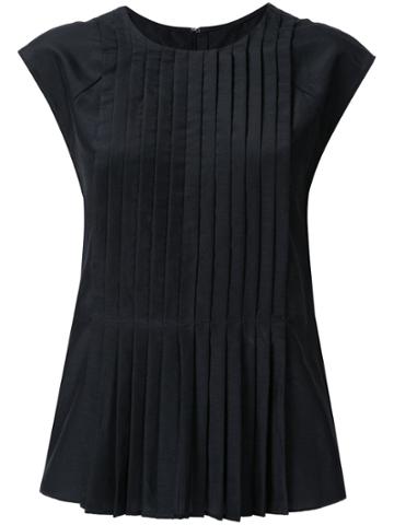 Des Prés Pleated Blouse - Blue