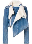 Unravel Project Shearling Lined Jacket - Blue