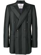 Vivienne Westwood Striped Double-breasted Blazer - Green