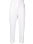 Kuho Cropped Straight Leg Trousers - White