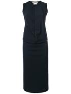 Comme Des Garçons Sleeveless Draped Dress - Black