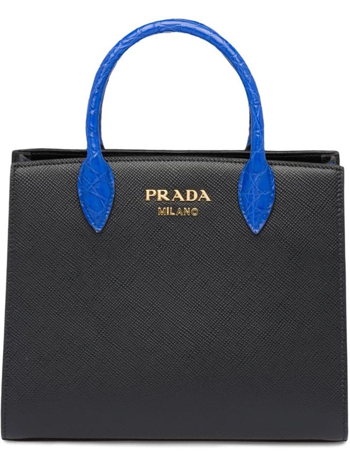 Prada Trapeze Tote Bag - Black