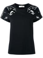 Valentino - Tiger Shoulder T-shirt - Women - Cotton - M, Black, Cotton