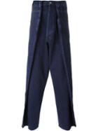 Christopher Shannon Double Width Jeans, Men's, Size: 32, Blue, Cotton