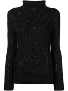 Ermanno Scervino Crystal Embellished Sweater - Black