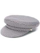Manokhi Printed Brim Hat - Grey