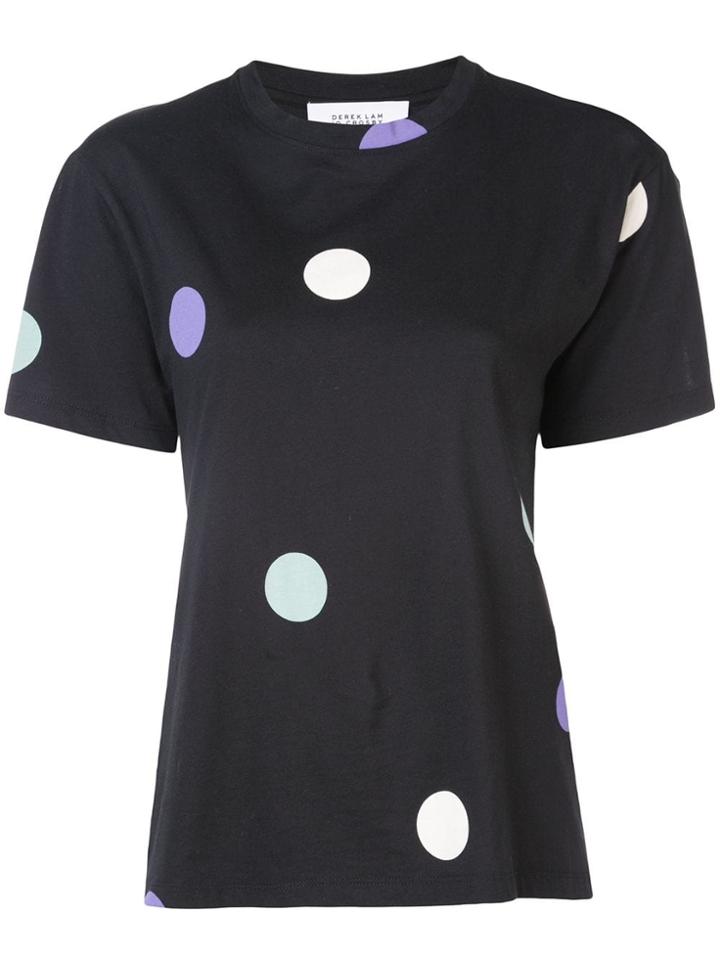 Derek Lam 10 Crosby Slit Sleeve Tee - Black