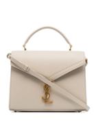 Saint Laurent Cassandra Top Handle Tote - Neutrals