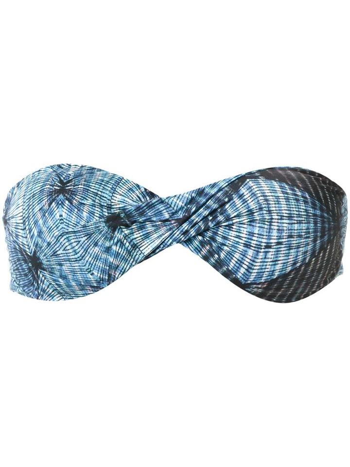 Lygia & Nanny - Twist Detail Bikini Top - Women - Polyamide/spandex/elastane - 42, Blue, Polyamide/spandex/elastane