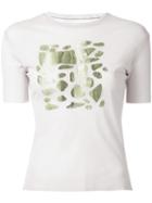 Kotohayokozawa Sheer Scale T-shirt, Women's, Size: Small, Grey, Polyester