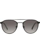 Prada Eyewear Mirrored Carbon Sunglasses - Black