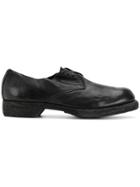 Guidi Distressed Oxford Shoes - Black