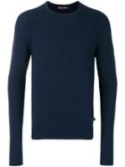 Michael Kors Ribbed Trim Sweatshirt, Men's, Size: Small, Blue, Cotton