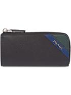 Prada Logo Plaque Keyring - Black