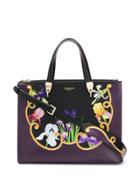 Tosca Blu Iris Floral Tote - Black