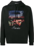 Balenciaga Paris Printed Hoodie, Men's, Size: Medium, Black, Cotton