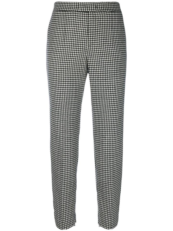 Red Valentino Houndstooth Tapered Trousers - Black