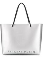 Philipp Plein Metallic Tote Bag - Silver