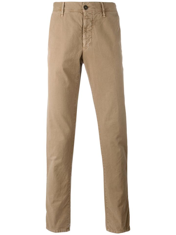 Incotex - Straight-leg Trousers - Men - Cotton/spandex/elastane - 33, Nude/neutrals, Cotton/spandex/elastane